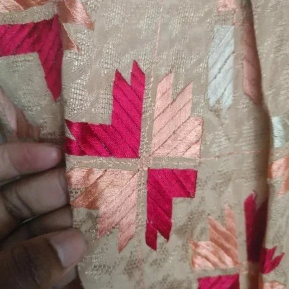 Free People Boho Embroidered Long Tunic Top Women Size 4 - Picture 6 of 9